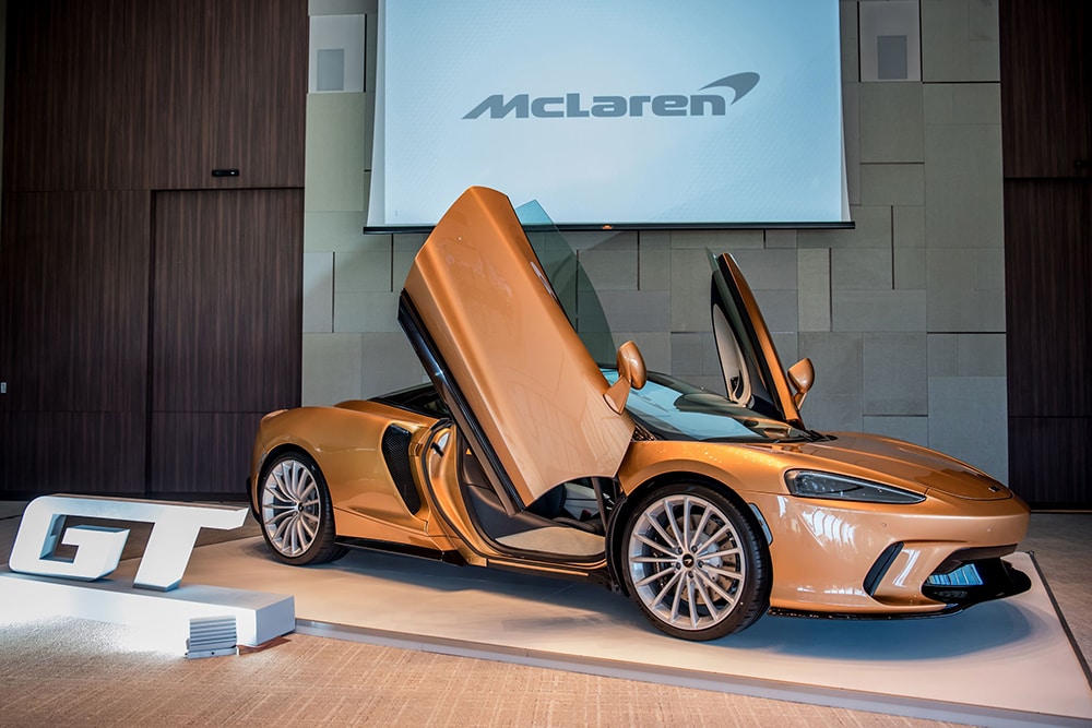 The new McLaren GT in Burnished Copper that was on display