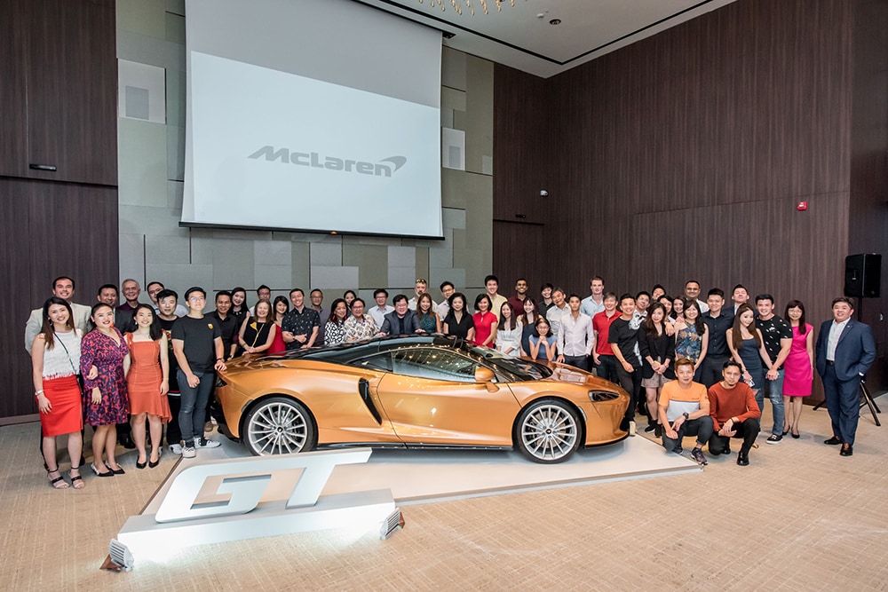 The McLaren family with the new McLaren GT